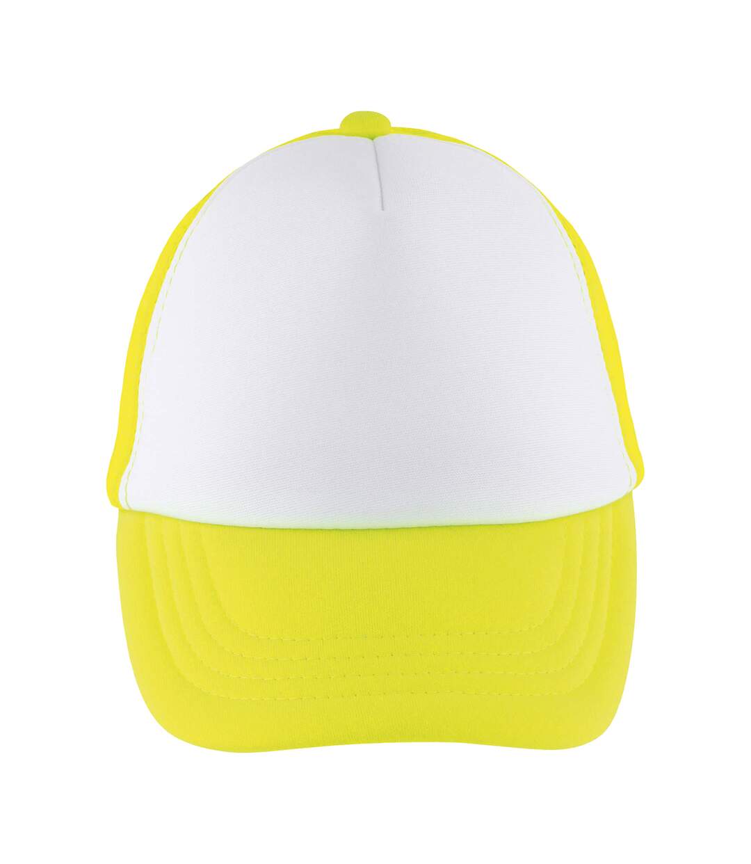 Casquette de baseball bubble enfant blanc / jaune néon SOLS-1