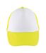 Casquette de baseball bubble enfant blanc / jaune néon SOLS-1