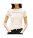 T-shirt slim jaune femme tommy hilfiger linear-1