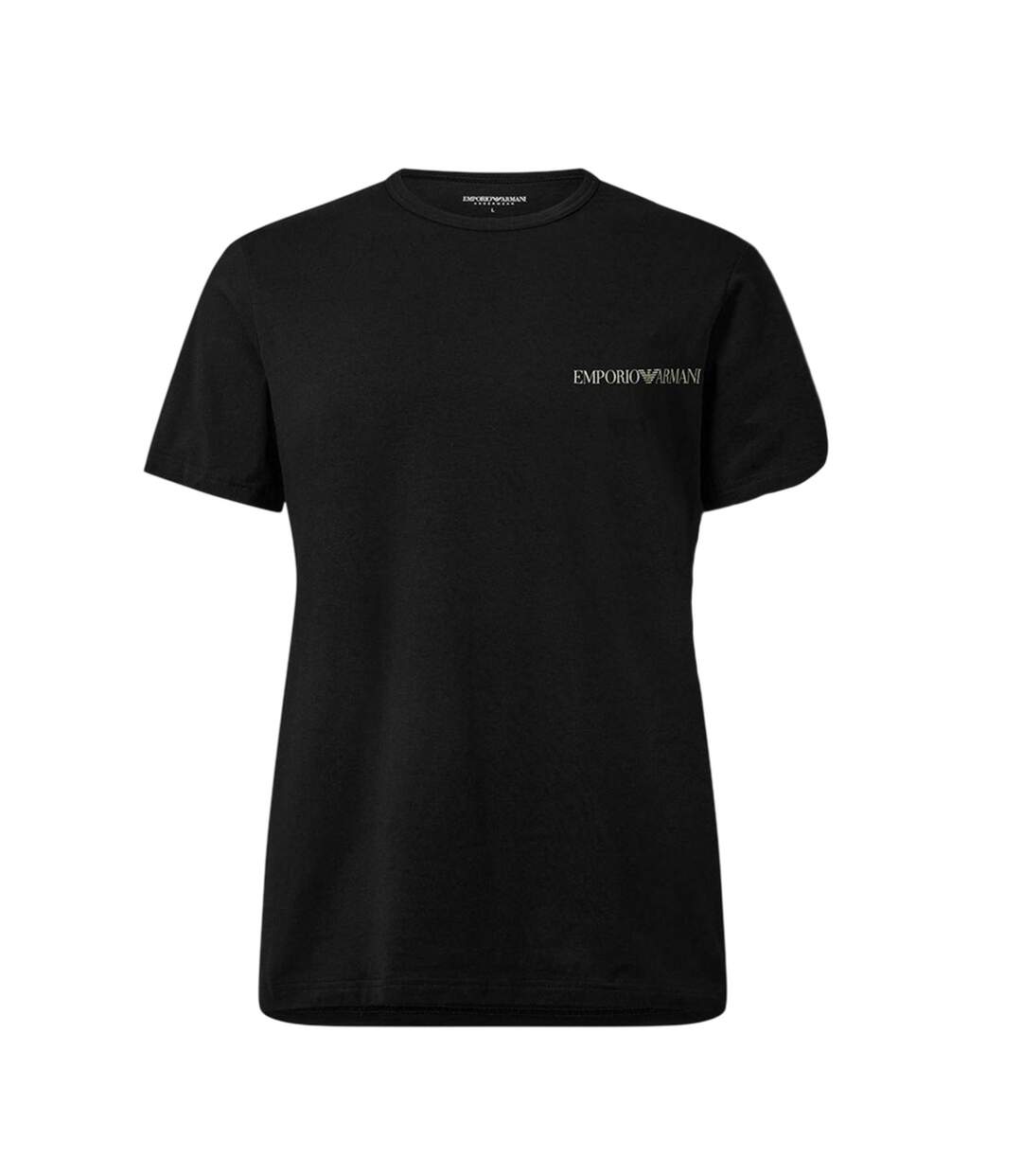 Pack Of 2  Mens Logo Crew Neck T-shirt  Black Emporio Armani EA7-3