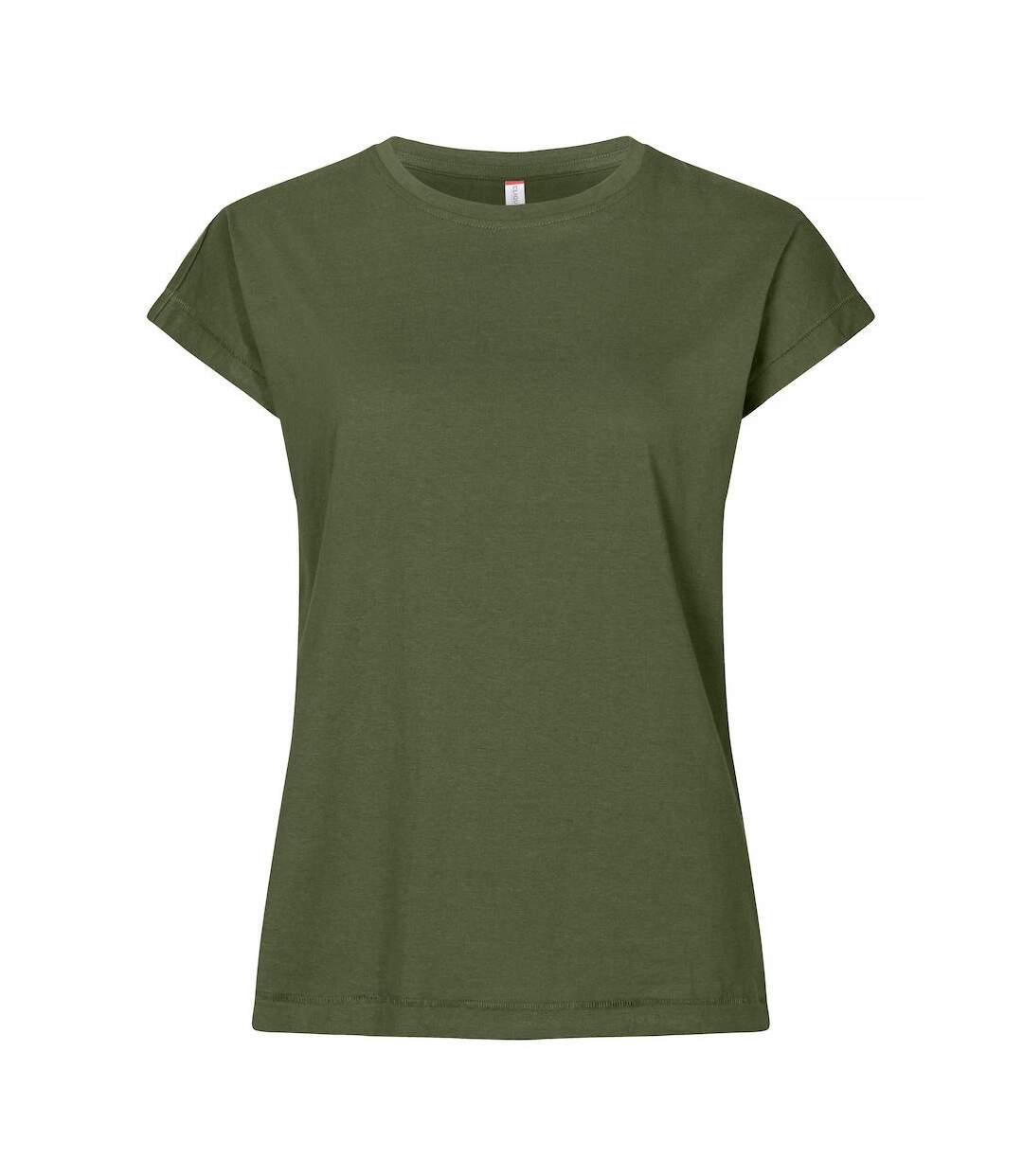 T-shirt fashion femme vert kaki Clique-1