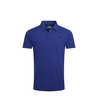 Mens miles pique organic polo shirt cobalt blue Weird Fish
