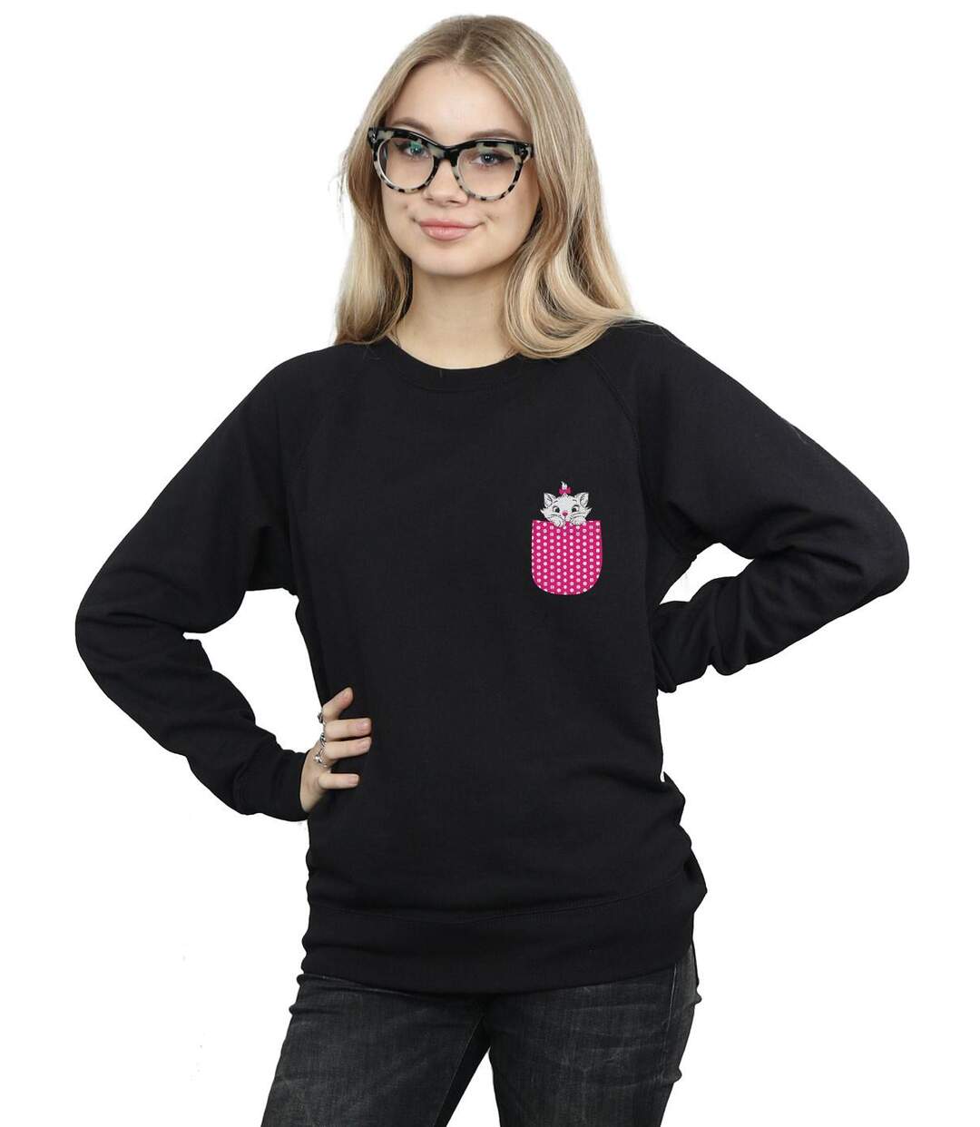 Disney - Sweat ARISTOCATS MARIE CHEST - Femme (Noir) - UTBI12509-2