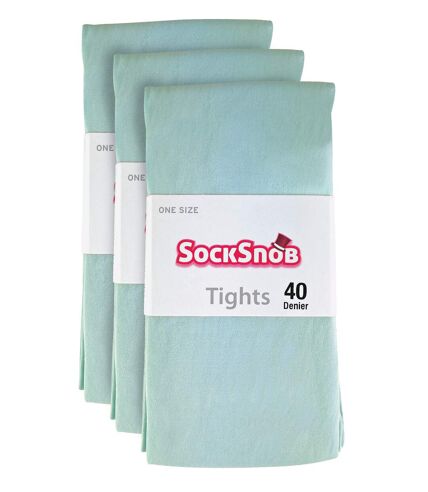 3 Pair Multipack Ladies 40 Denier Pastel Tights | Sock Snob | Comfortable Soft Bright Coloured Tights for Women