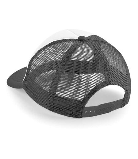 Beechfield Junior Vintage Snapback Mesh Trucker Cap / Headwear (Black/White) - UTRW200