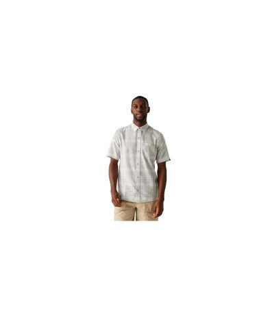 Mens Loran Checked Shirt Silver Grey Regatta