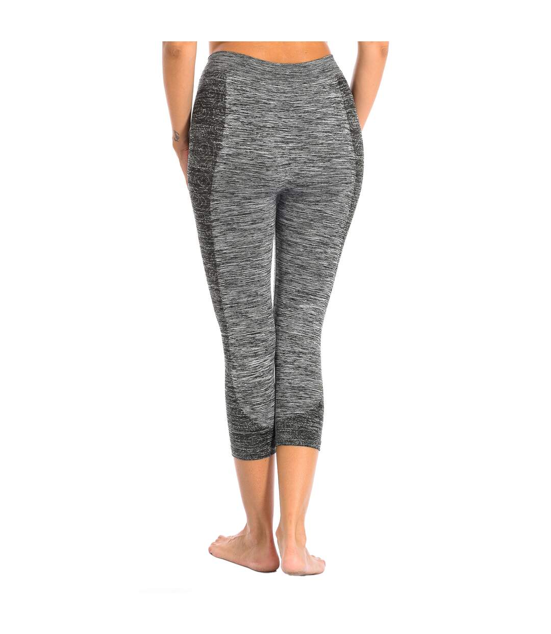 Women's 3/4 elastic fabric sports leggings 610254