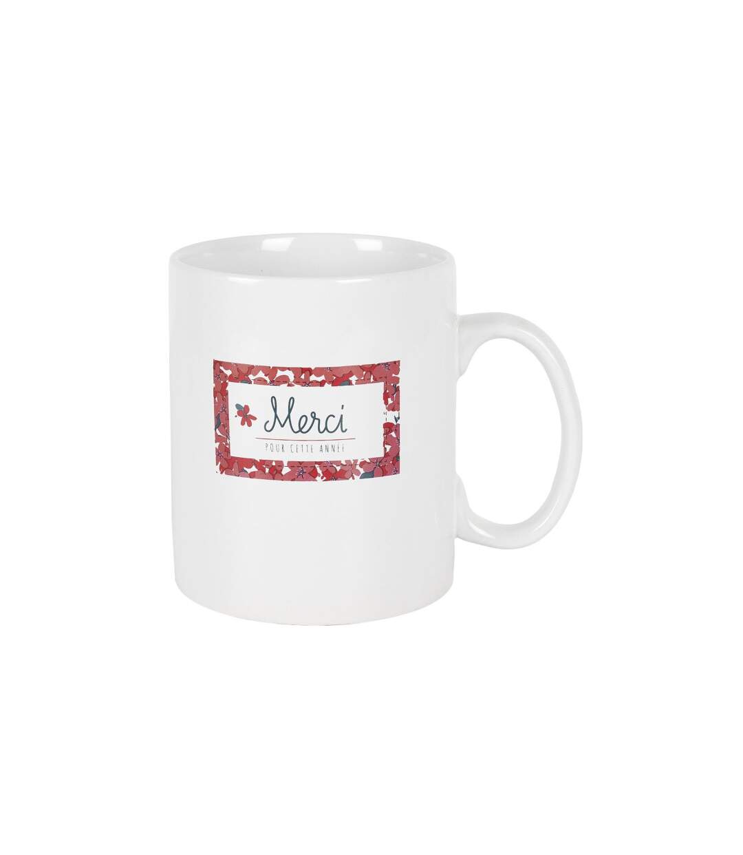 Mug XXL & Stylo Merci 80cl Blanc-2