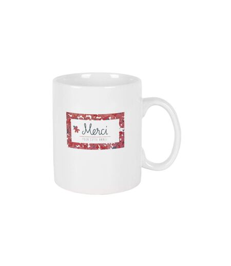 Mug XXL & Stylo Merci 80cl Blanc