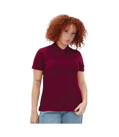 Womens/ladies Polo Maroon Casual Classic