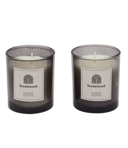 Coffret 2 Bougies Parfumées Lounge 8cm Bois de Santal