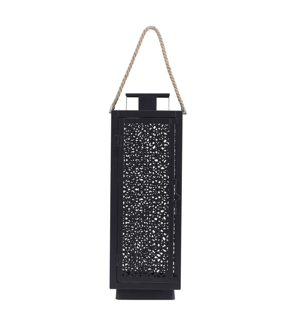 Lot de 2 Lanternes Déco Ajouré 59cm Noir-3