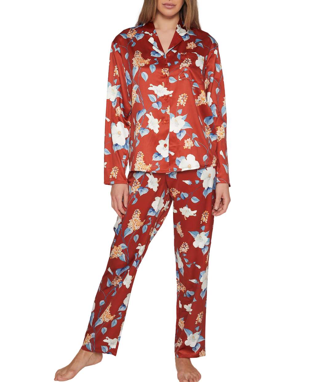 Pyjama tenue d'intérieur pantalon chemise Winter Garden Admas