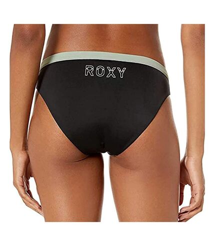 Bas de Bikini Noir/Vert Femme Roxy Fitness - M