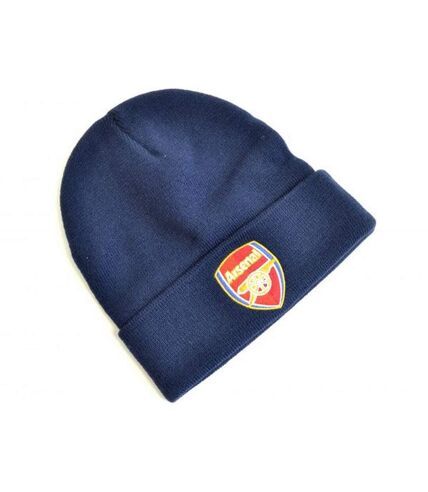 Arsenal FC Crest Knitted Turn Up Hat (Navy)
