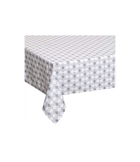 Nappe Antitache à Motifs Hindi 140x240cm Gris