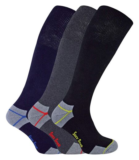 Sock Snob - Mens 6 Pack Long Knee High Work Socks for Steel Toe Boots