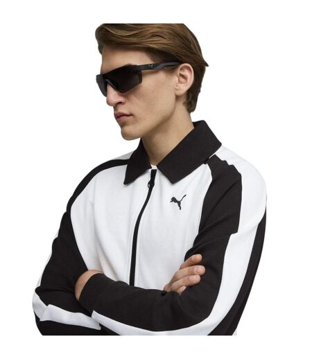 Mens T7 Tracksuit Top White Black Puma