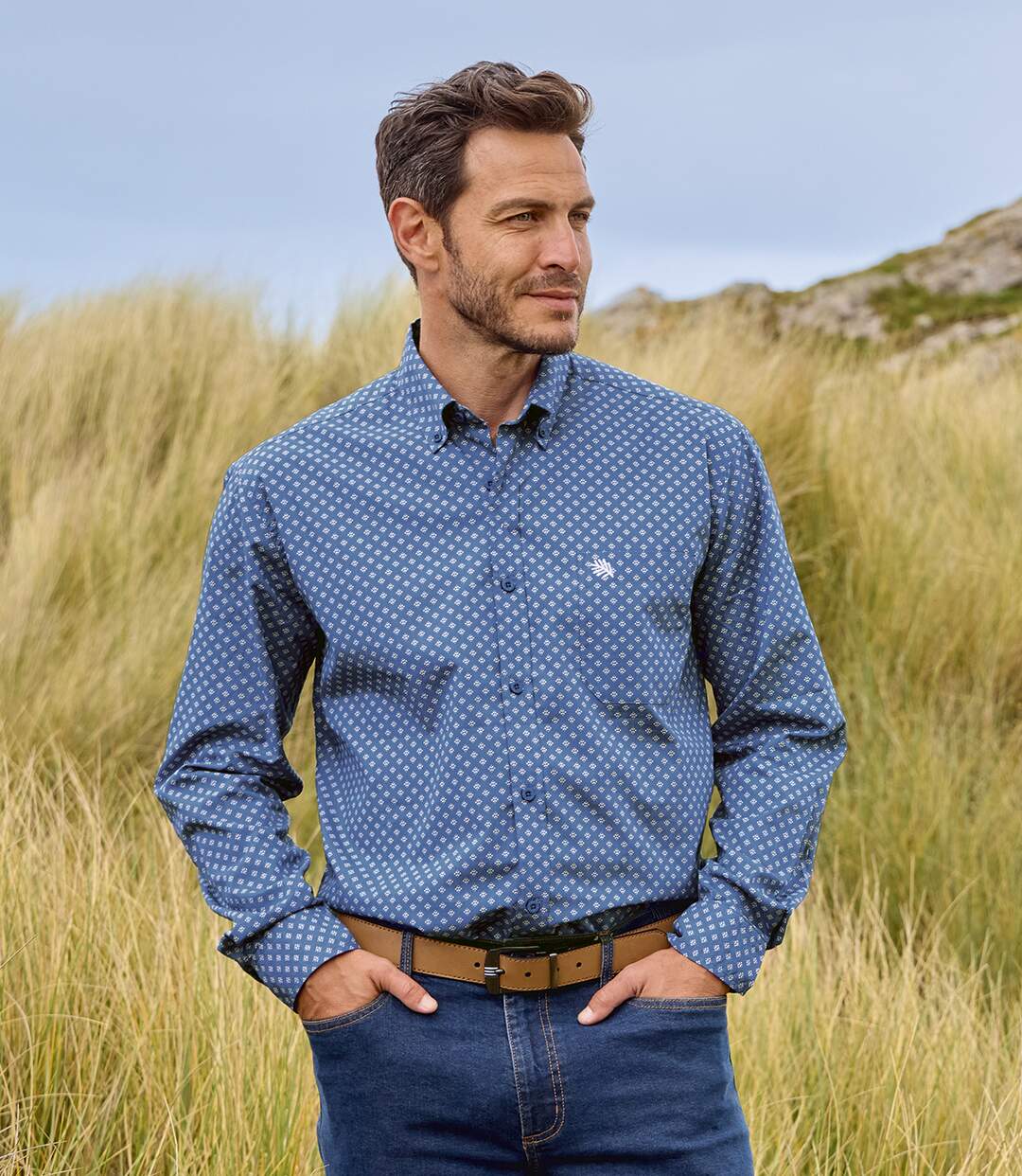 La Chemise en Popeline à Micromotifs-3