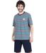 Pyjama court homme Rayures Aventure Athena-1