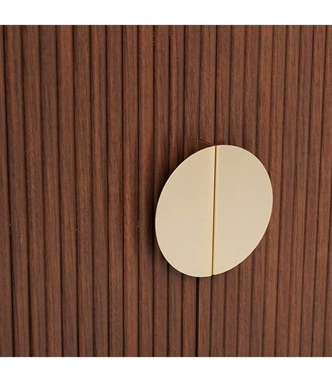 Buffet 2 portes effet noyer WANY - Marron-4