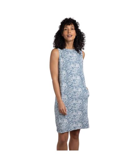 Womens/ladies adenea jersey shift dress blue mirage Weird Fish
