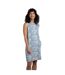 Womens/ladies adenea jersey shift dress blue mirage Weird Fish-3
