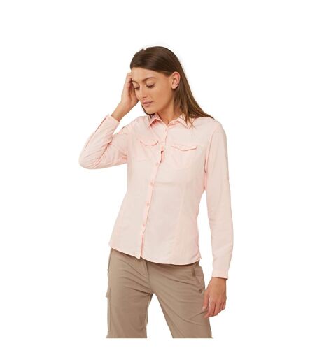 Craghoppers Womens/Ladies NosiLife Adventure II Long Sleeved Shirt (Seashell Pink) - UTCG1084