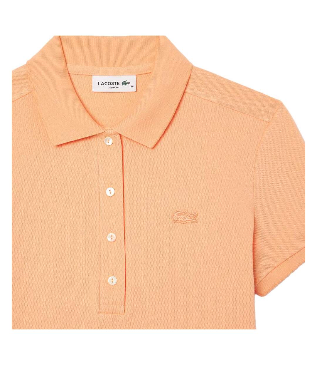 Polo orange femme lacoste pf5462 - 34-2
