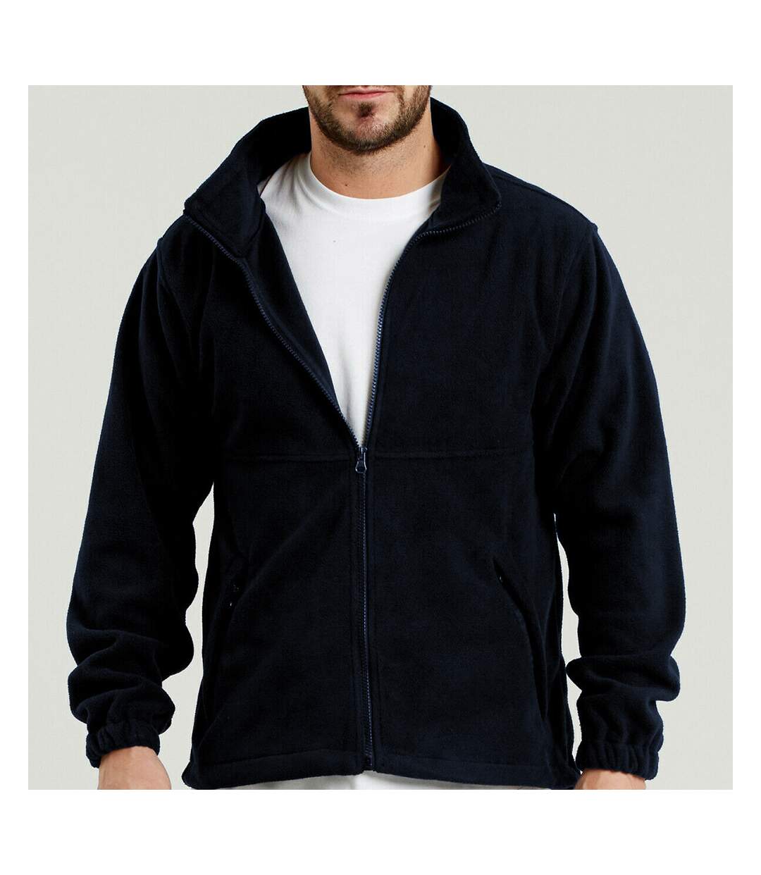 Unisex Full Zip Polar Fleece Jacket Navy Blue UCC-1