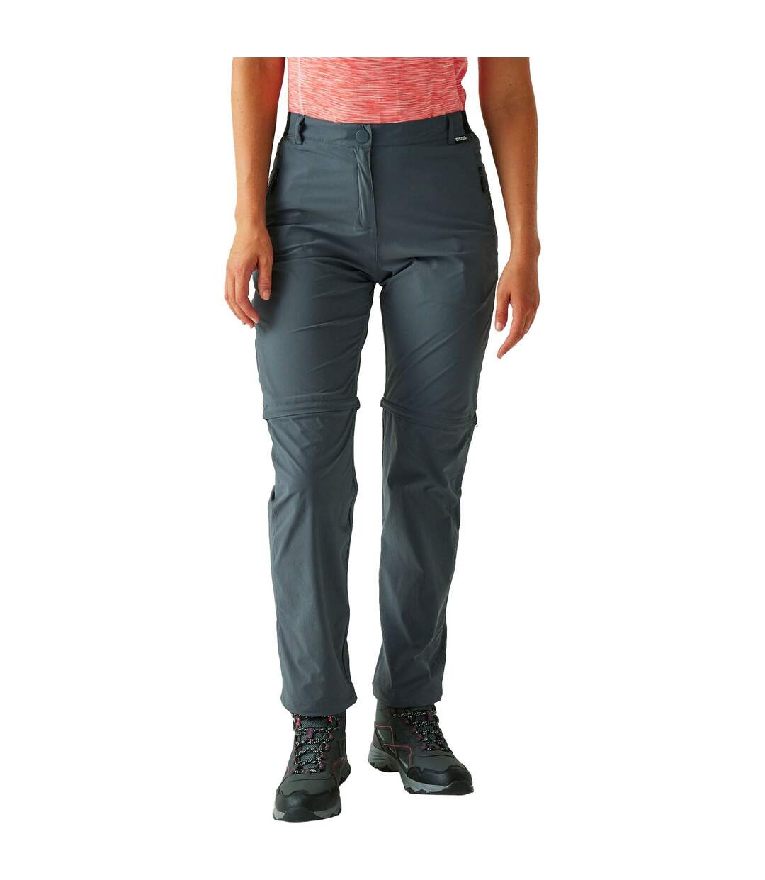 Pantalon De Randonnée Travel Light Femme Gris Phoque Regatta-1