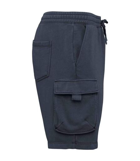 Mens French Terry Washed Cargo Shorts Washed Navy Native Spirit
