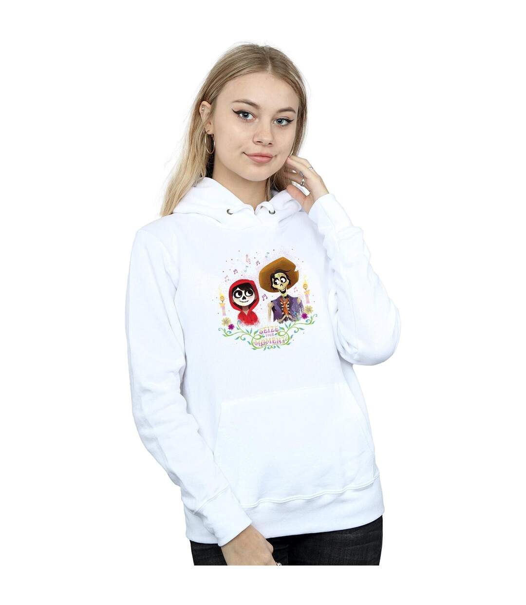 Disney - Sweat à capuche COCO MIGUEL AND HECTOR - Femme (Blanc) - UTBI2564-2