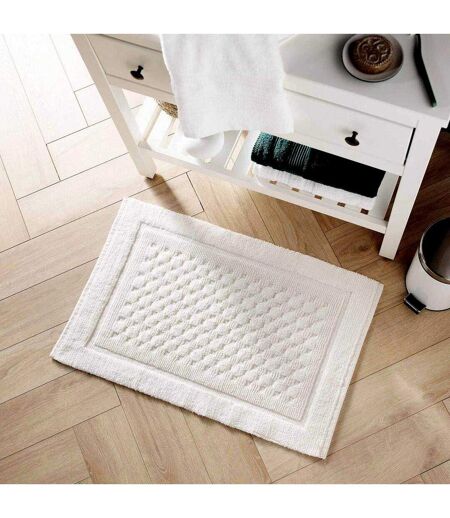 Tapis de Bain Jacquard Damaris 50x80cm Blanc