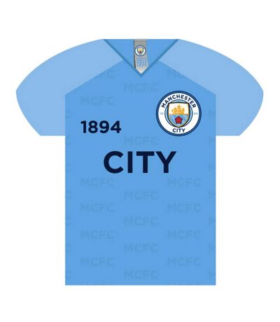 Manchester City FC Shirt Shaped Sign (Blue) (One Size)