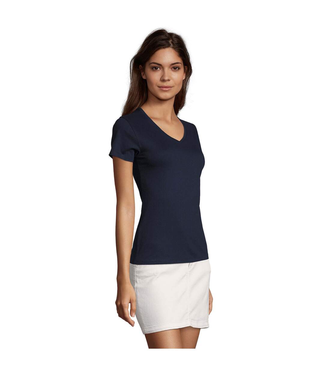 T-shirt imperial femme bleu marine SOLS-3