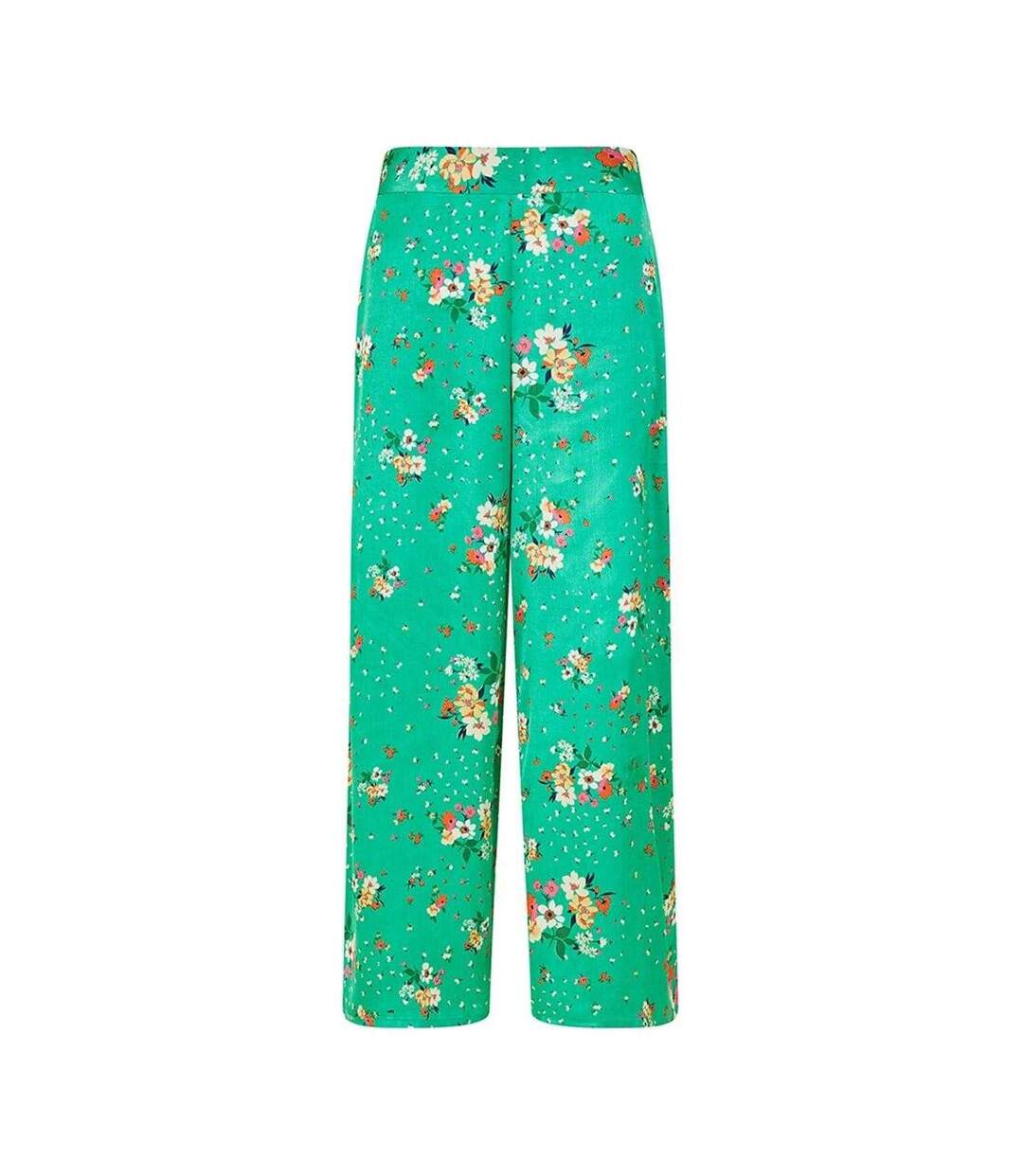Pantalon Motif/style Floral Femme Vert Yumi-2