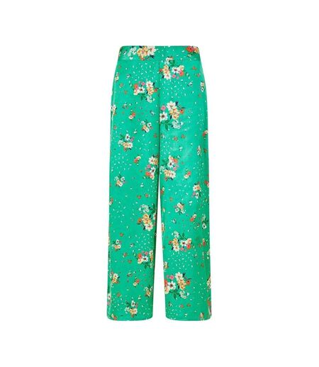 Pantalon Motif/style Floral Femme Vert Yumi