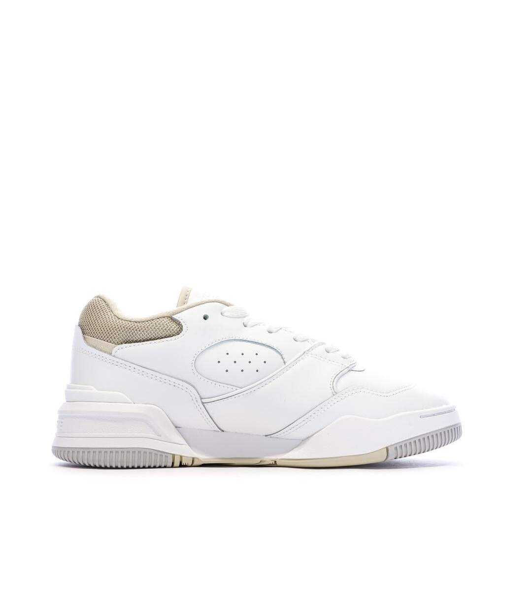 Baskets blanc/camel femme lacoste lineshot-2