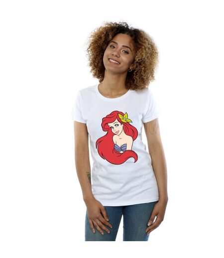 Disney Femme/Les femmes La petite sirène - T-shirt en coton avec gros plan (Blanc) - UTBI15970