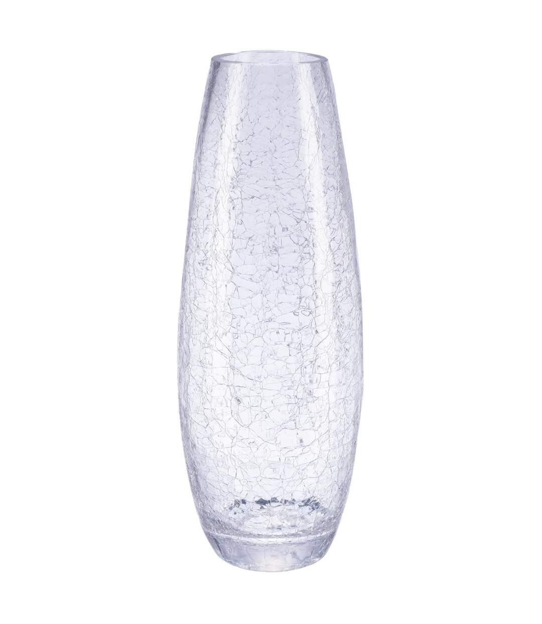 Vase en Verre Craquelé 40cm Transparent-1