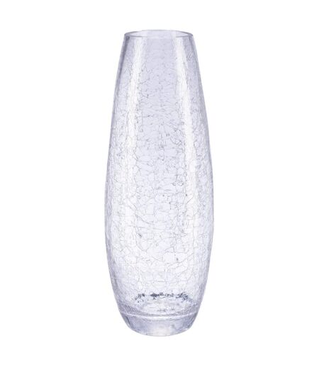 Vase en Verre Craquelé 40cm Transparent