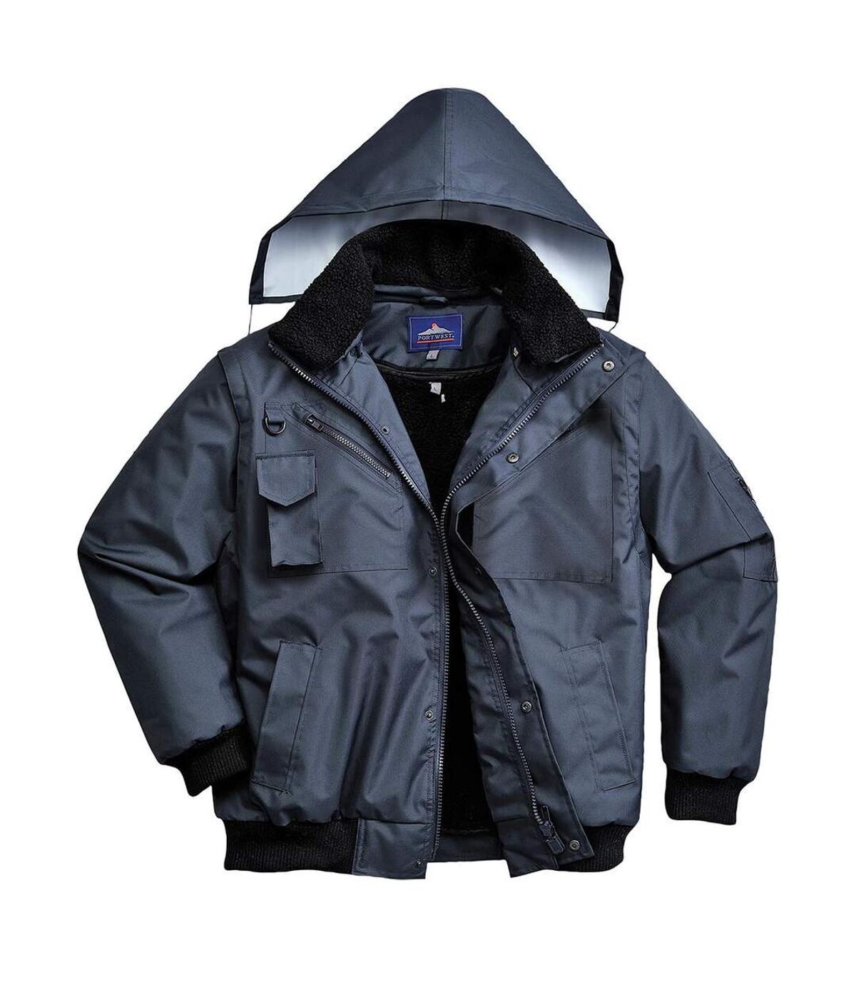Portwest Mens 4 in 1 Bomber Jacket (Navy)