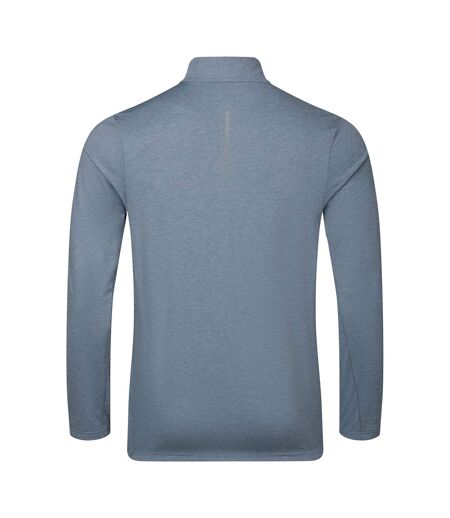 T-shirt Manches Longues À Col Montant Zippé Power Up Homme Vieux Bleu Dare 2B