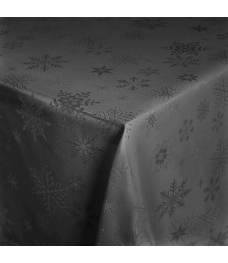 Nappe Jacquard Imprimé Flocons 140x240cm Anthracite