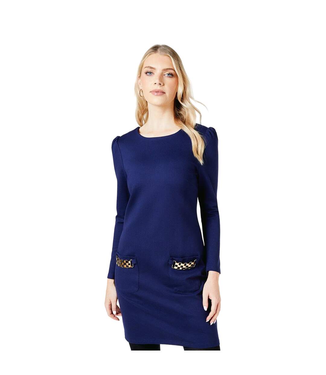 Robe droite femme bleu marine Principles-1