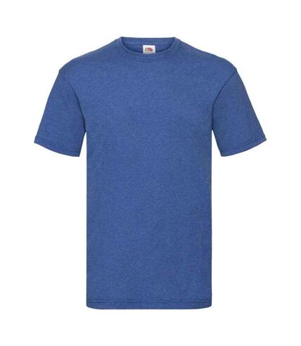 T-shirt valueweight homme bleu roi chiné rétro Fruit of the Loom