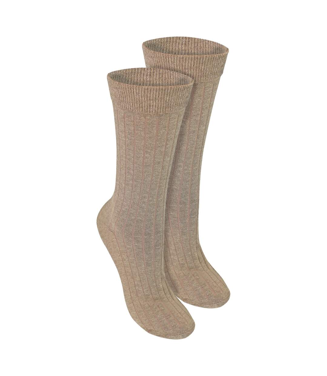 2 Pack Ladies Organic Cotton Camel Wool Socks - Warm Natural Breathable Socks-3