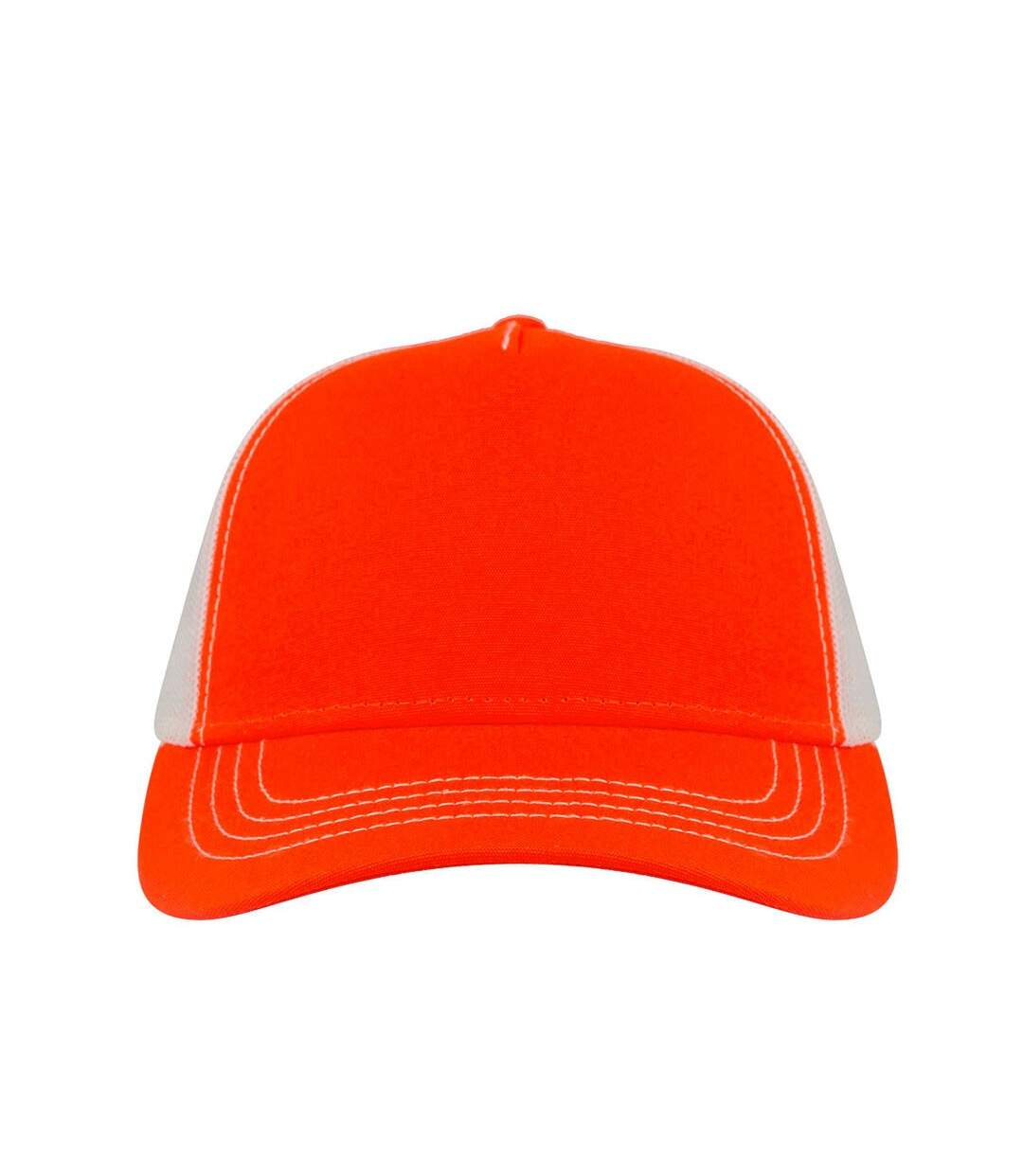 Casquette trucker rapper orange / blanc Atlantis-3