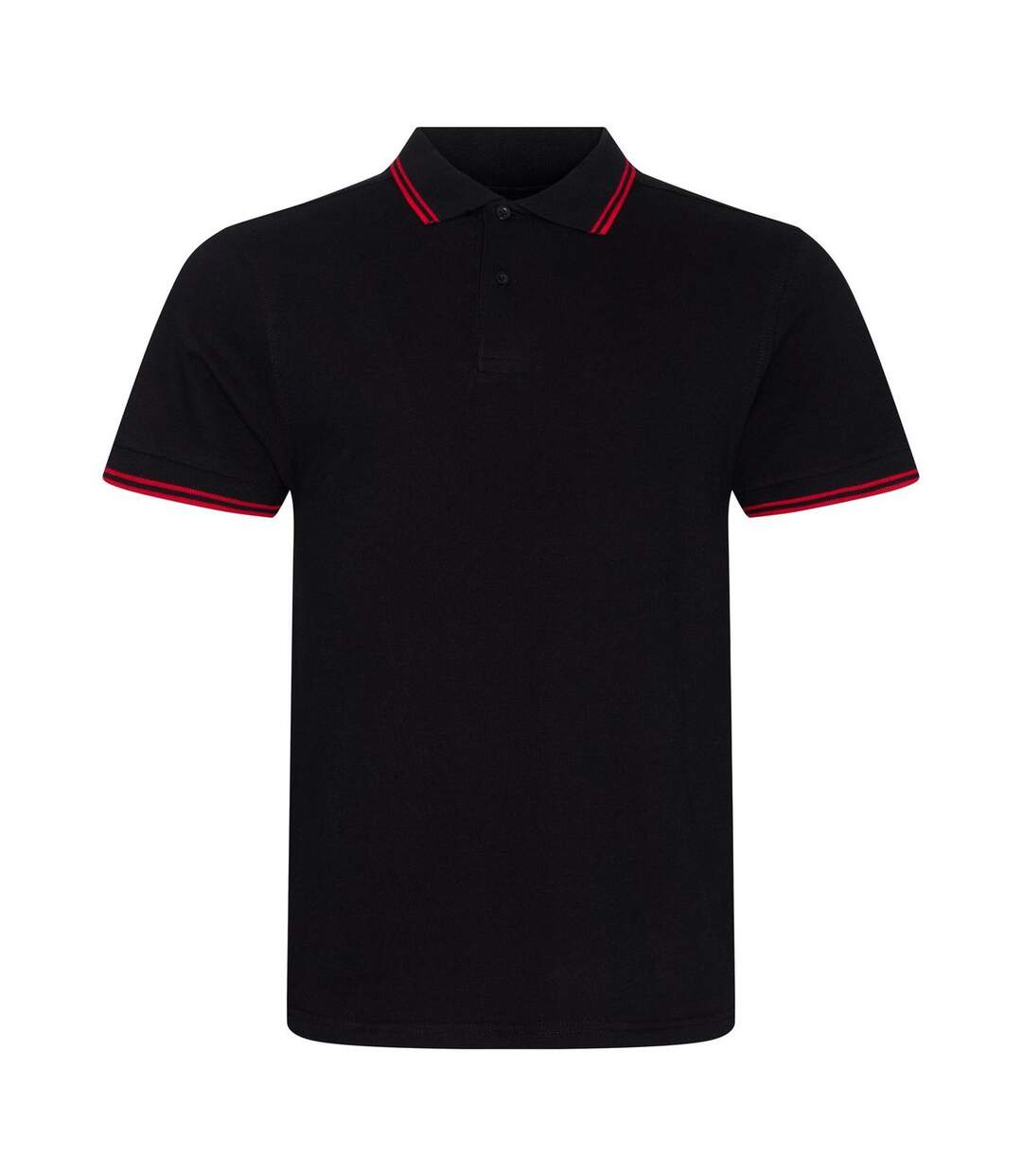 AWDis Polo à pointe en stretch pour hommes (Noir / rouge) - UTRW6081